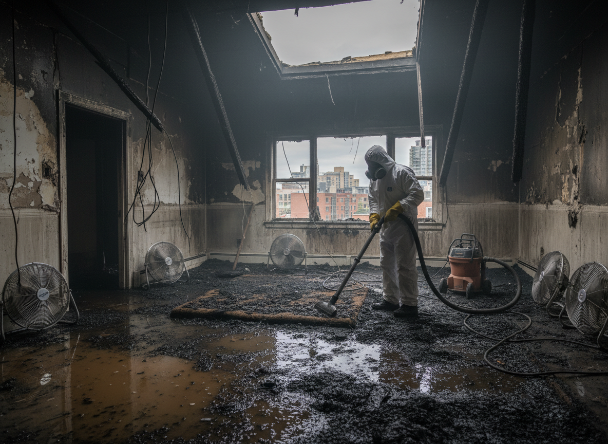 Water Damage Remediation After Fire in Yonkers, NewYork